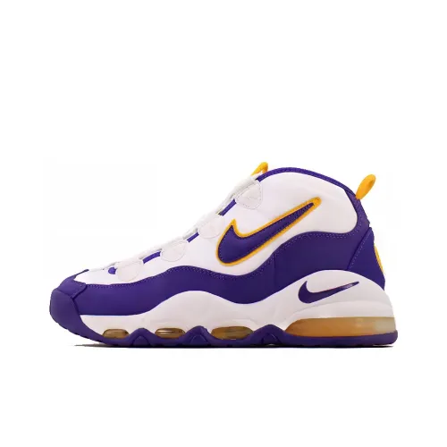 Nike Air Max Uptempo MID Топ Винтажные Баскетбольные Кроссовки Унисекс Белый Фиолетовый