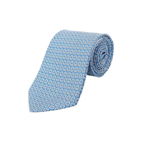 FERRAGAMO Шелковые галстуки Мужской Светло-Синий