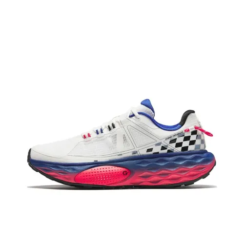 ANTA Амортизация Износостойкие Низкие Беговые Кроссовки Мужские Белые и Синие