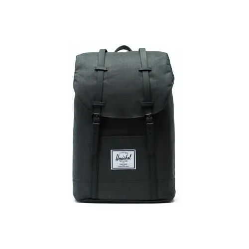 Herschel Полиэстер Ноутбук Сумка Рюкзак Путешественная Сумка Сумка для хранения Большая Унисекс Классическая Лен Черный Черный Резина