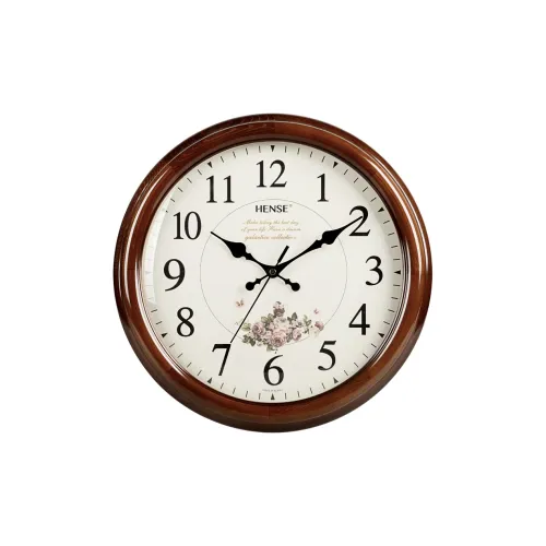 HENSE Кварцевый Movement Унисекс Настенные часы Бежевый