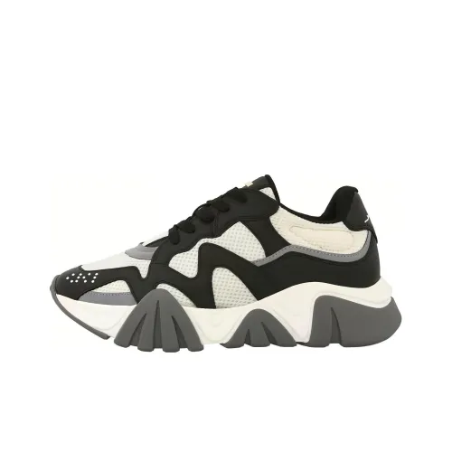 VERSACE Низкий топ Повседневная обувь Женская Черный Белый