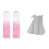 Серый маску для лица + бело-розовые охлаждающие рукава