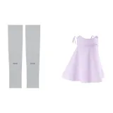 Фиолетовая маска + серые охлаждающие рукава