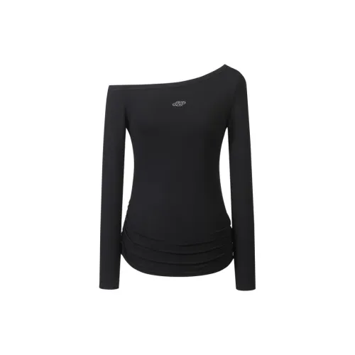 Three Quarters T-Shirt Женская Черная