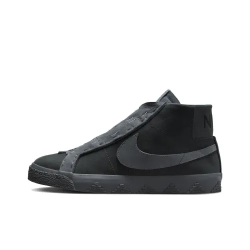 DI'orr Greenwood x Nike SB Zoom Blazer Slip-Resistant MID Скейтбординг Кроссовки Мужские Серые