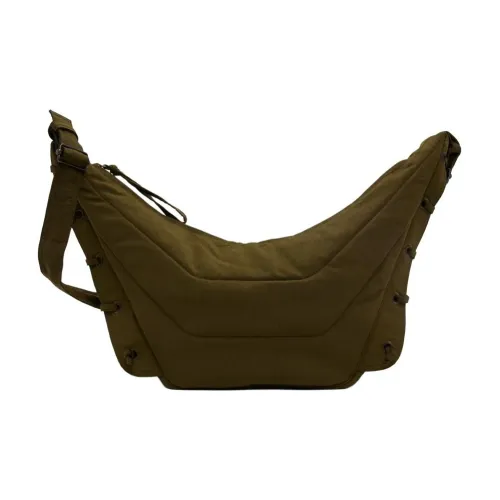 Lemaire Нейлон с Цвет холста Мозаика Ткань Круассан Сумка Сумка Сумка через плечо Сумка через плечо Маленькая Мужская Табачный Зеленый