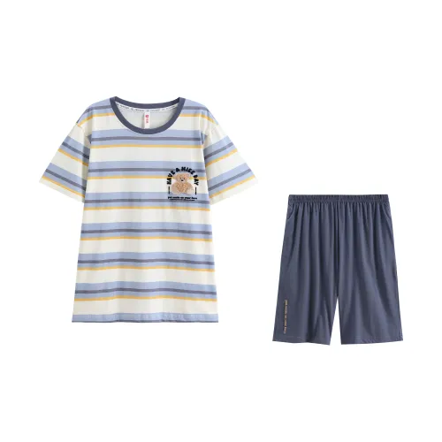 FENTENG Пижамный комплект мужской синий полосы