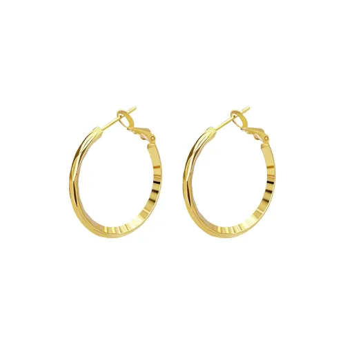 Yi Can Покрытые Реальные Золото Серьги Женские