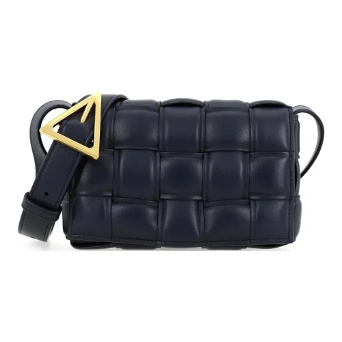 Bottega Veneta PaddedCASSETTE Овчина Тофу Сумка-подушка Сумка через плечо Маленькая Женская Темно-синий