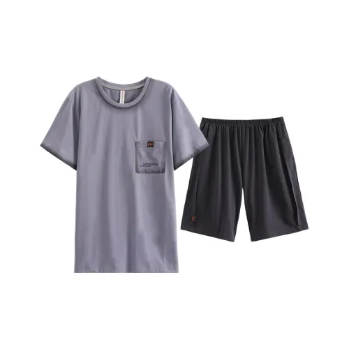 FENTENG Пижамный комплект мужской серый синий