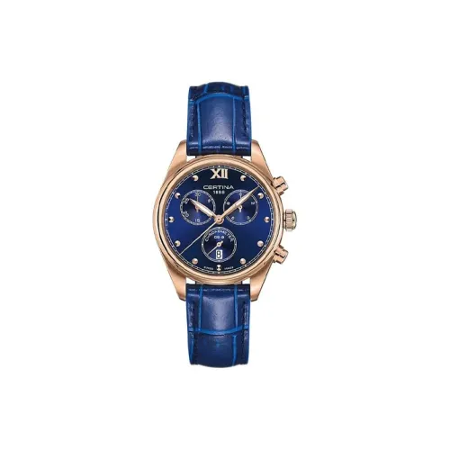 Серия Star Yue от Certina кварцевый механизм женские часы 34,5 мм синий циферблат