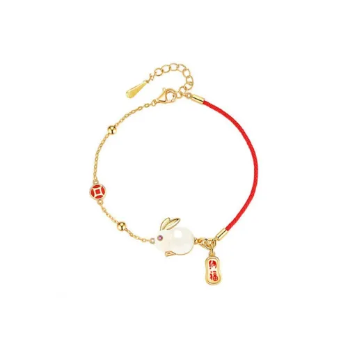 NOMK Красная нить Цепочка Милый кролик Браслеты Женские