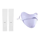 Фиолетовая маска для лица + белые охлаждающие рукава