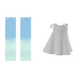 Серый маски для лица + синие и зеленые охлаждающие рукава