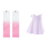 Фиолетовая маска для лица + белые и розовые охлаждающие рукава