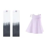 Фиолетовая маска для лица + белые и серые охлаждающие рукава