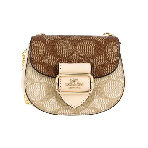 COACH Morgan Холст и Кожа Седло Сумка Сумка через плечо Сумка на плечо Женская Хаки