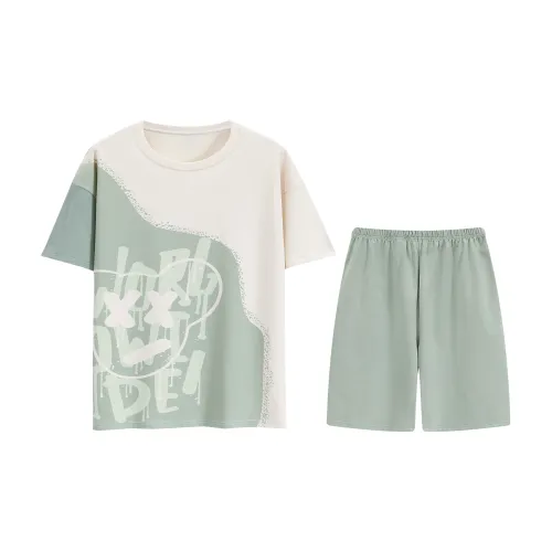 Gongdie Зеленый Мужской Мужской Пижамные комплекты