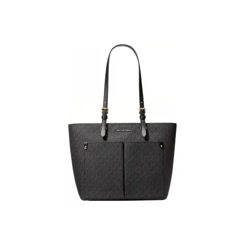 MICHAEL KORS Jet Set Холст Цветной Холст Тоут Сумка Сумка для покупок Сумка через плечо Сумка среднего размера Женская Черная