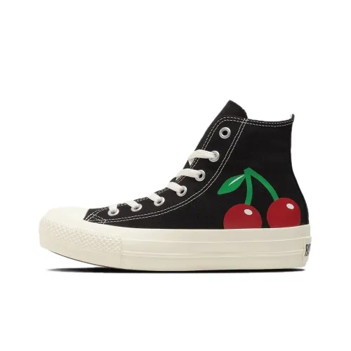 Конверс All Star Plts Cherryprint HI High Топ Кеды Женские Черный