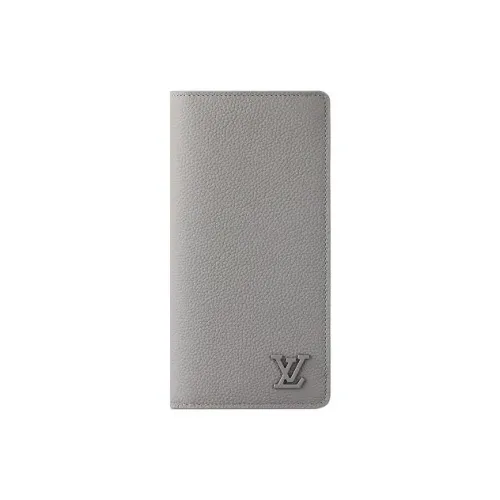 LOUIS VUITTON Brazza Кожа Кошелек Мужской Серый
