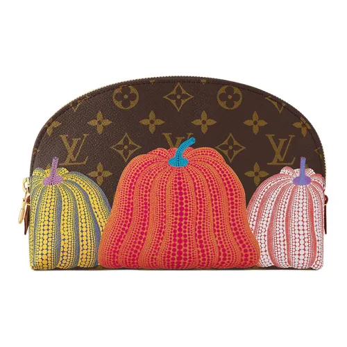 LOUIS VUITTON Yayoi Kusama Коллаборация Покрытый холст Косметичка Стандартная Женская Многоцветная