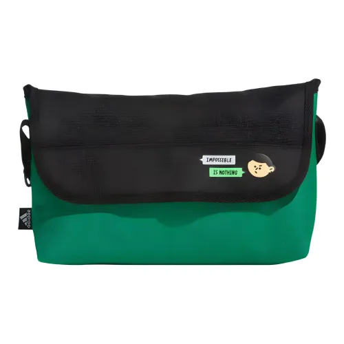 Adidas Переработанный материал Курьерская сумка Сумка через плечо Сумка на плечо Стандартная Унисекс Трава Зеленый Черный