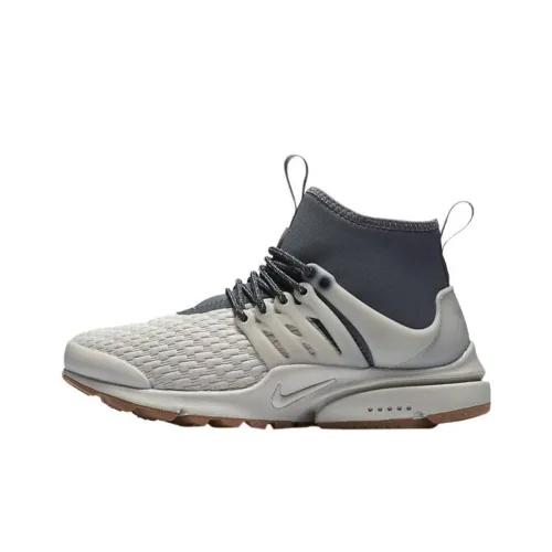 Nike Air Presto Slip Resistant Abrasion Resistant High Топ Повседневная обувь Унисекс Серый Белый