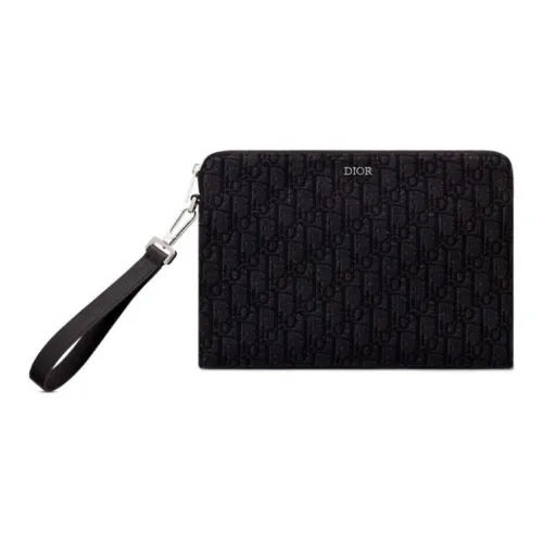 DIOR Кошелек из коровьей кожи клатч мужской черный