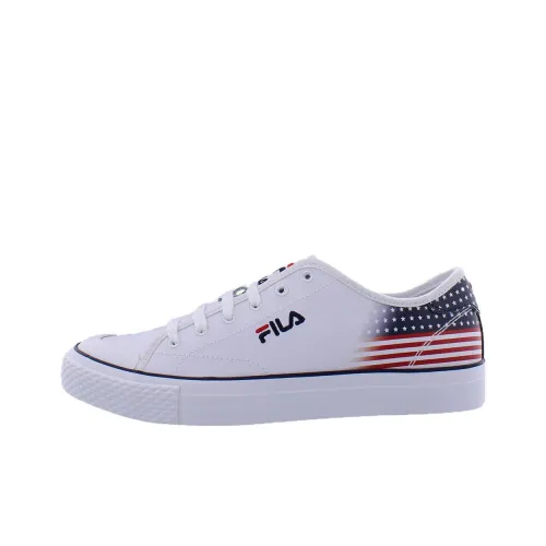 FILA Monroe Americana Low Топ Скейтборд Кроссовки Мужские Белый Синий Красный