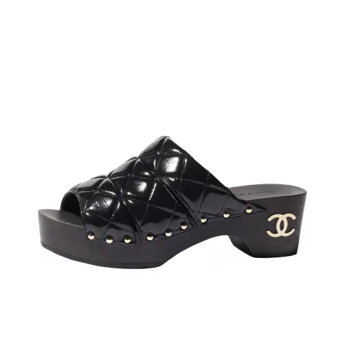 CHANEL Слипоны Женские Черные