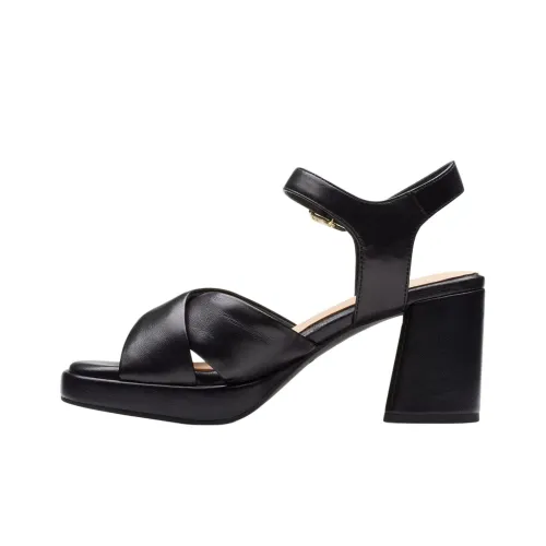 Clarks One Ремень Сандалии 7,5 см Женские Черные