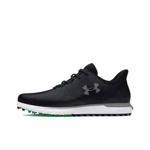 Under Armour Drive Fade Spikeless Low Топ Обувь для гольфа Мужская Черная Широкая посадка
