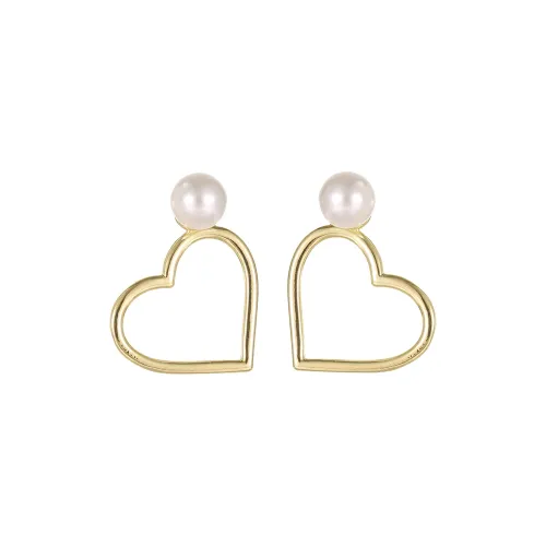 Yi Can Золото с покрытием искусственная жемчужина серьги-гвоздики женские