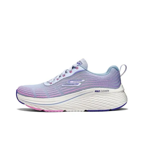 Skechers Max Cushioning Elite 2,0 Амортизация и Дышащий Низкий Топ Беговые кроссовки Женские Синий Розовый