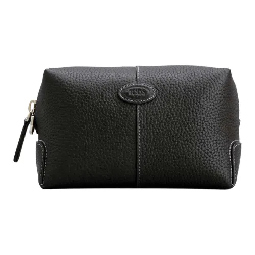 TOD'S Кожа Косметичка Большая Женская Черная