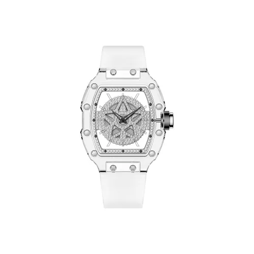 UYICOO Possession Collection Кварцевый механизм Резиновый ремешок Черепный циферблат Женские часы