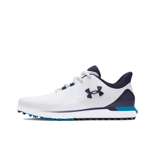 Under Armour Drive Fade Spikeless Low Golf Shoes Men's White Blue