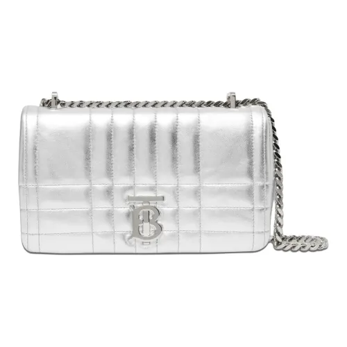 Burberry Lola Сумка из овечьей кожи Сумка через плечо Сумка на плечо Женская серебряная