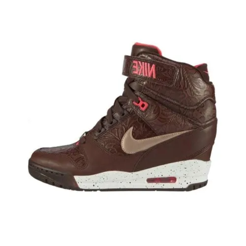 Nike Air Revolution Azure Hi Амортизация Износостойкий Высокий Топ Винтажные Баскетбольные Кроссовки Женские Коричневый