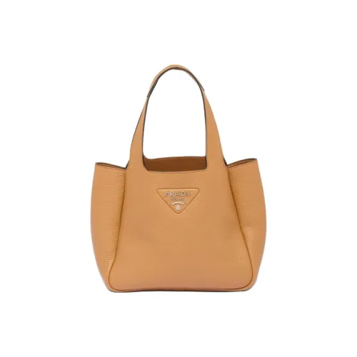 PRADA Кожа Тоут Сумка Сумка для покупок Сумка на плечо Сумка Женская Карамель
