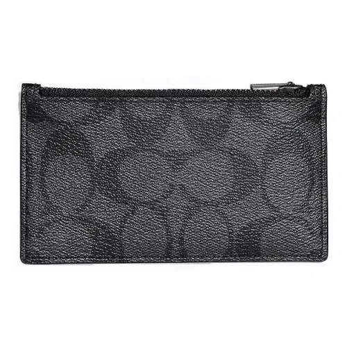 COACH Кошелек для карт из ПВХ клатч для монет мужской черный серый