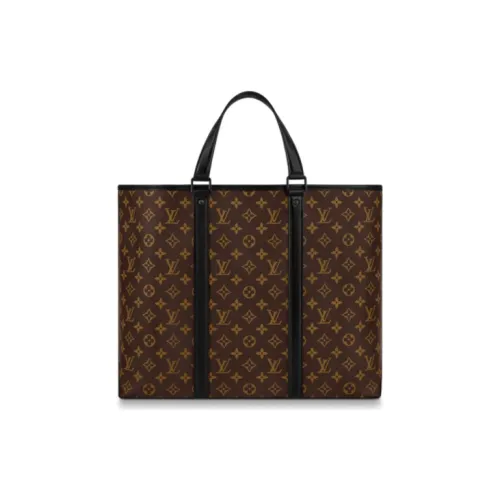 LOUIS VUITTON Сумка из коровьей кожи большая мужская темно-коричневая