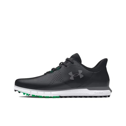 Under Armour Drive Fade Spikeless Low Топ Мужская обувь для гольфа Черная Зеленая