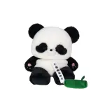 Панда обнимает бамбук - черный и белый, размер L