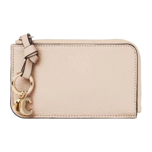 Chloe Alphabet с рельефным узором телячья кожа кошелек для монет женский цвет цементный розовый