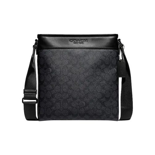 COACH Gotham Коровья кожа Коллекция Сумка для хранения Сумка через плечо Средняя Мужская Черная