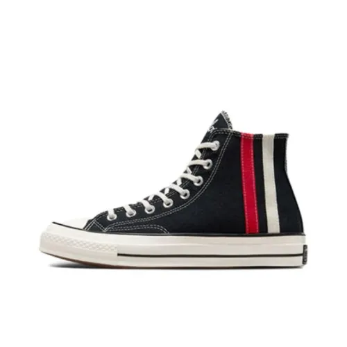 Converse Chuck 70 Устойчивые к истиранию Дышащие Амортизирующие Высокие Кеды Унисекс Черные полосы