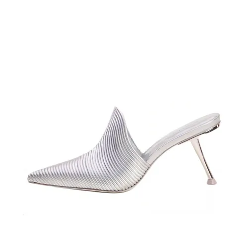 CULT GAIA Домашние тапочки 7,6 см Женские Серебряные